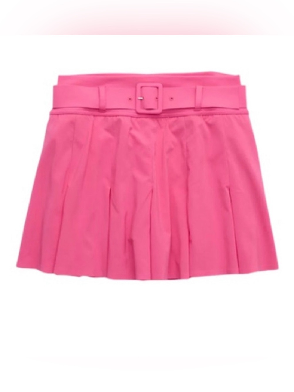 Aerie Offline Pink Pleated Tennis Mini Skirt with Belt